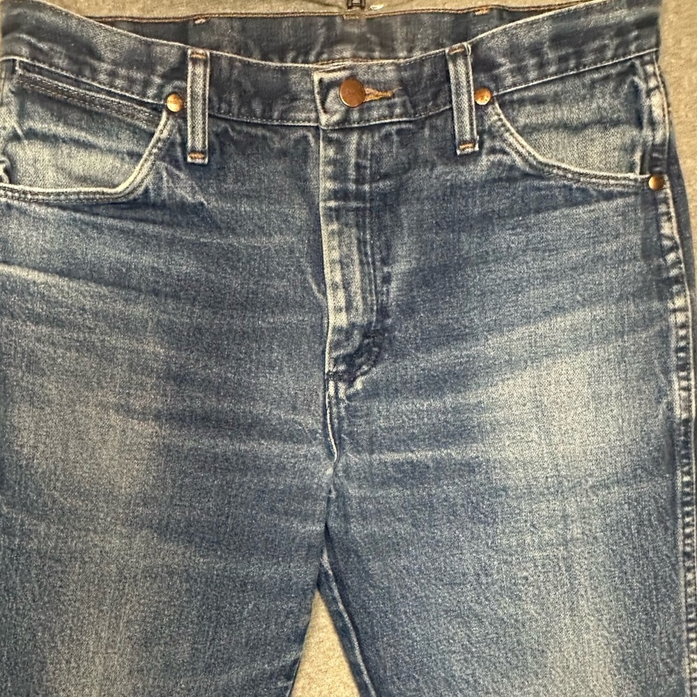 Wrangler Jeans Cowboy Original Fit Blue Straight Western Denim 936 Size 32x30 - Picture 4 of 9